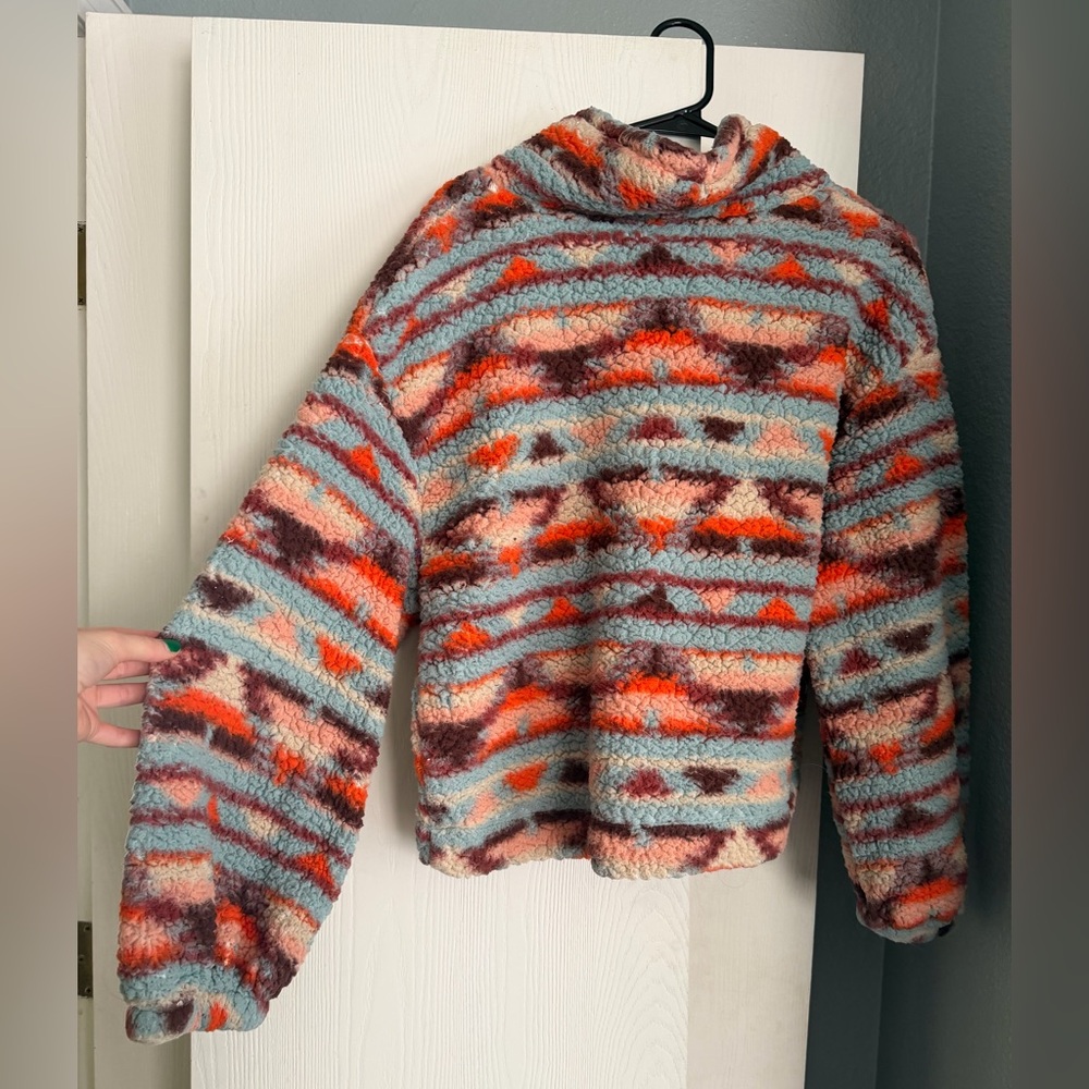 Wild Fable Multicolor Patterned Cropped Sweater/sweatshirt - Picture 2 of 3